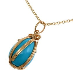 Tiffany Jean Schlumberger Turquoise Women's Necklace 750 Yellow Gold