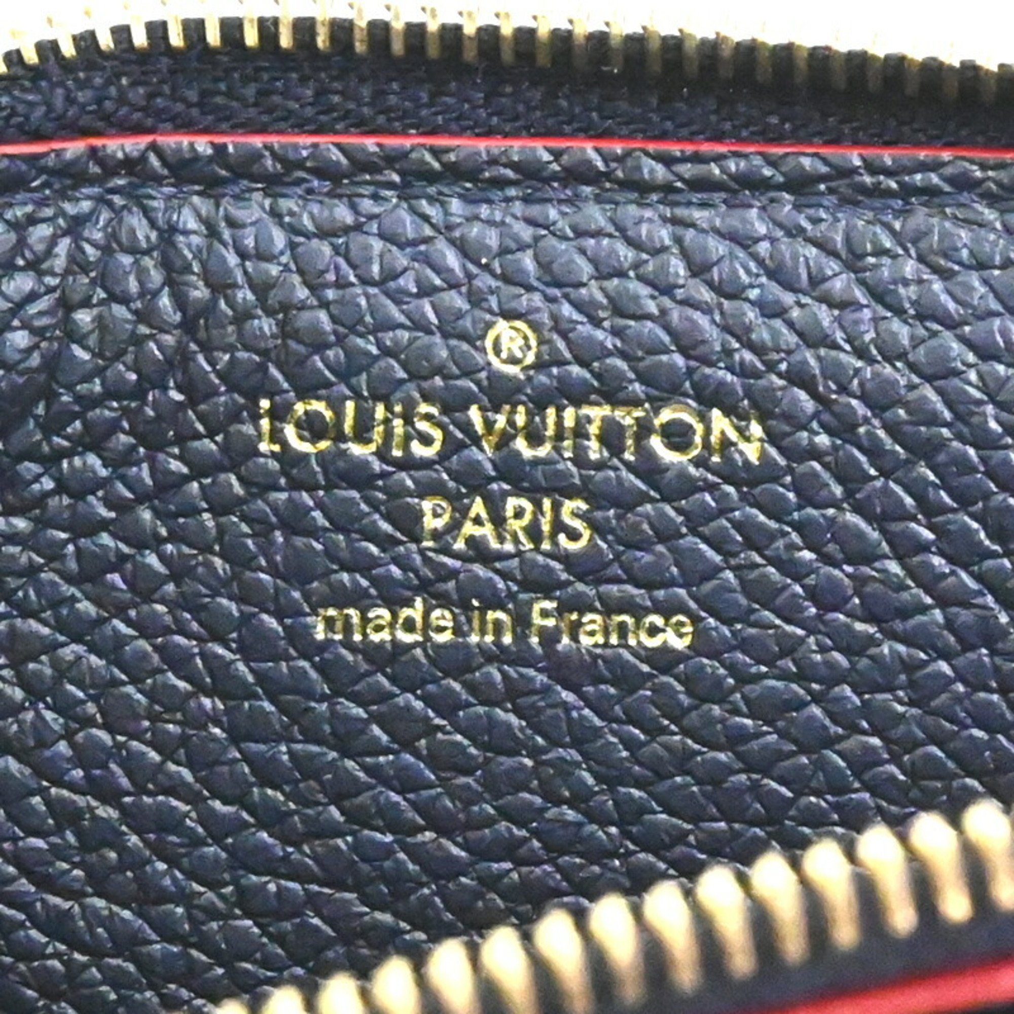 Louis Vuitton Porte Carte Recto Verso Men's Coin Case M69420 Monogram Empreinte Marine Rouge