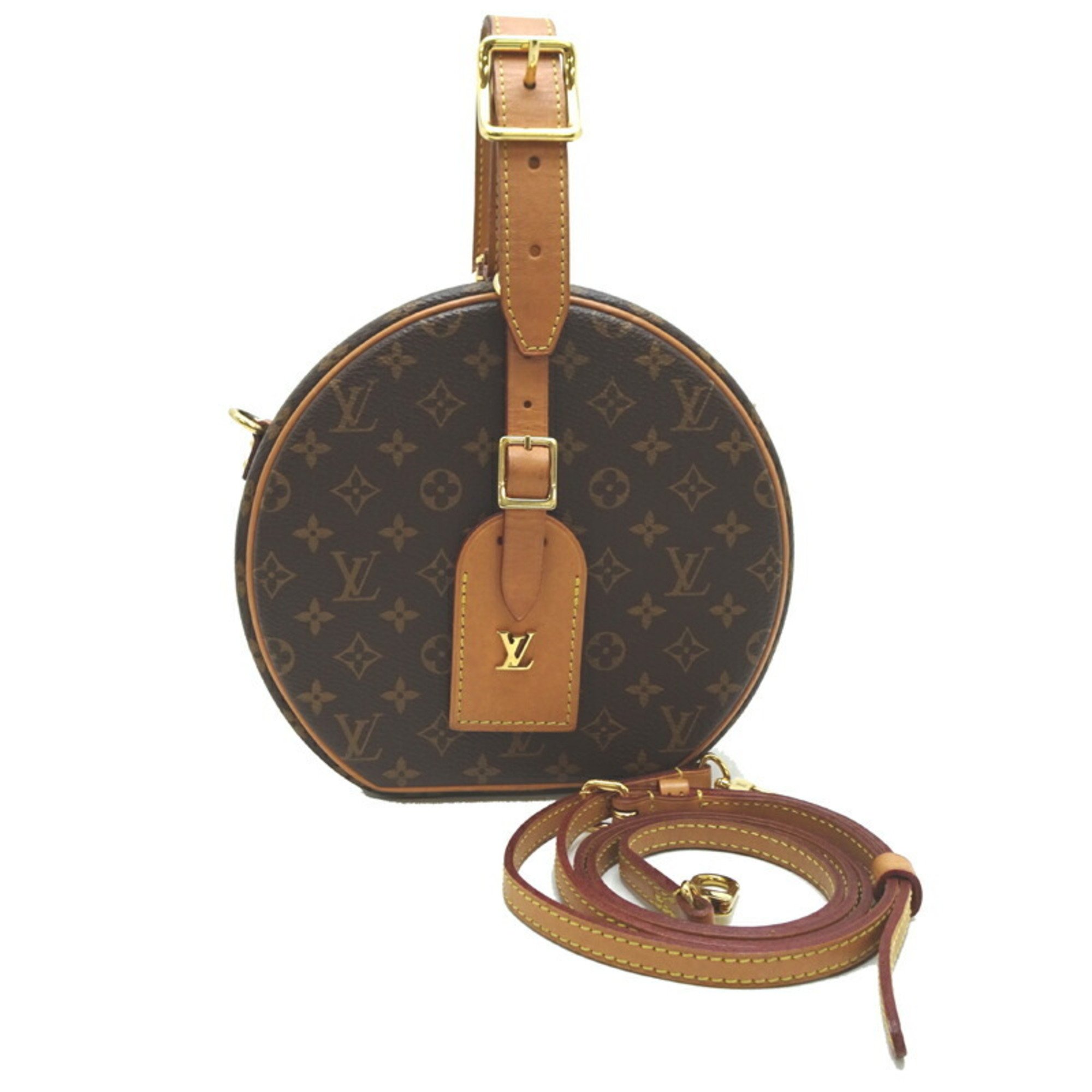 Louis Vuitton Petite Boite Chapeau Women's Handbag M43514 Monogram Brown