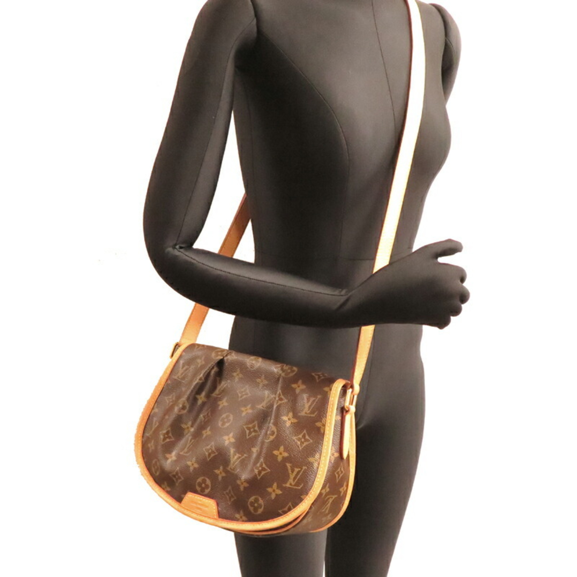 Louis Vuitton Menilmontant PM Women's Shoulder Bag M40474 Monogram Brown