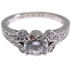 Cartier #48 0.55ct Diamond Ballerina Solitaire Women's Ring, Pt950 Platinum, Size 8