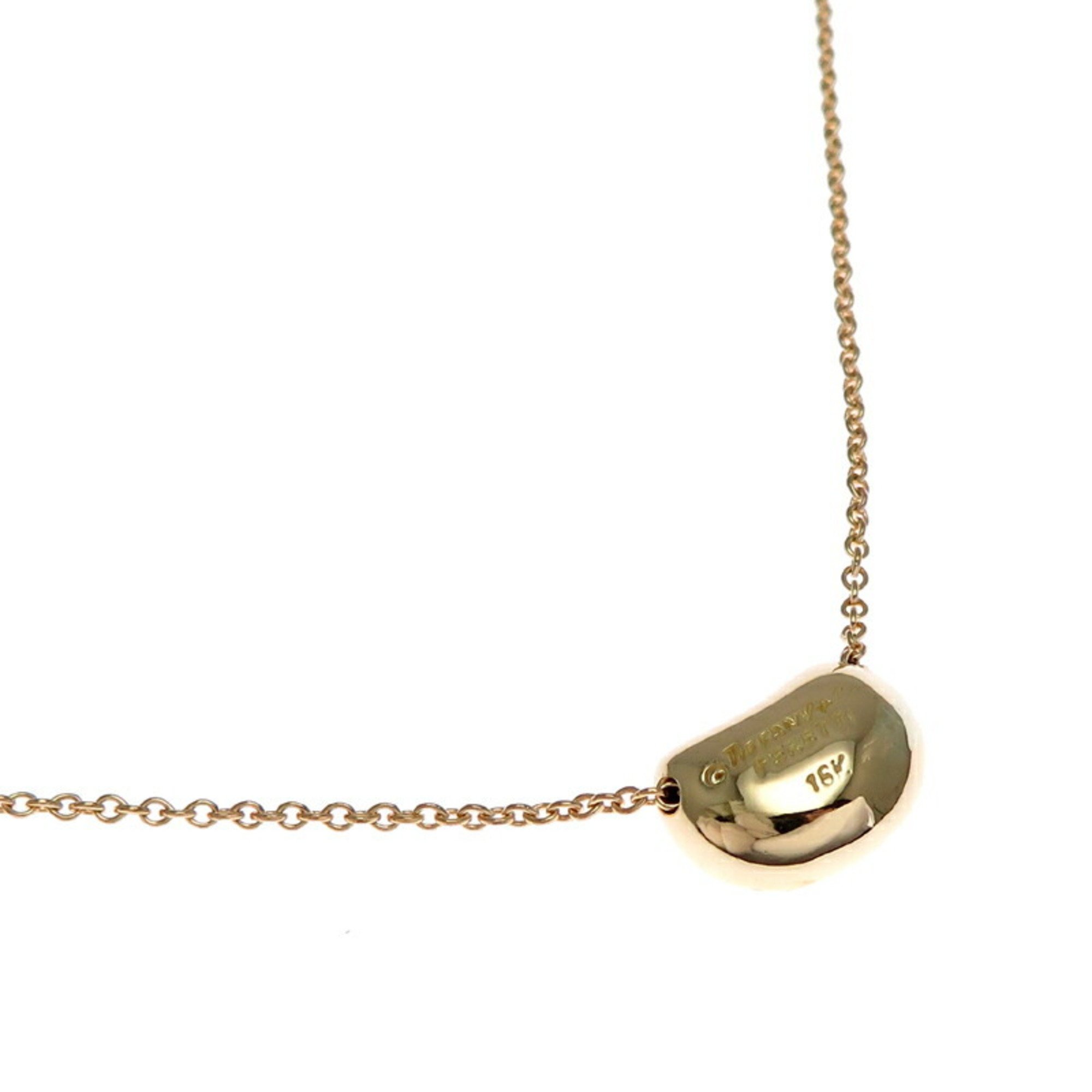 Tiffany 750YG Bean Women's Necklace 750 Yellow Gold