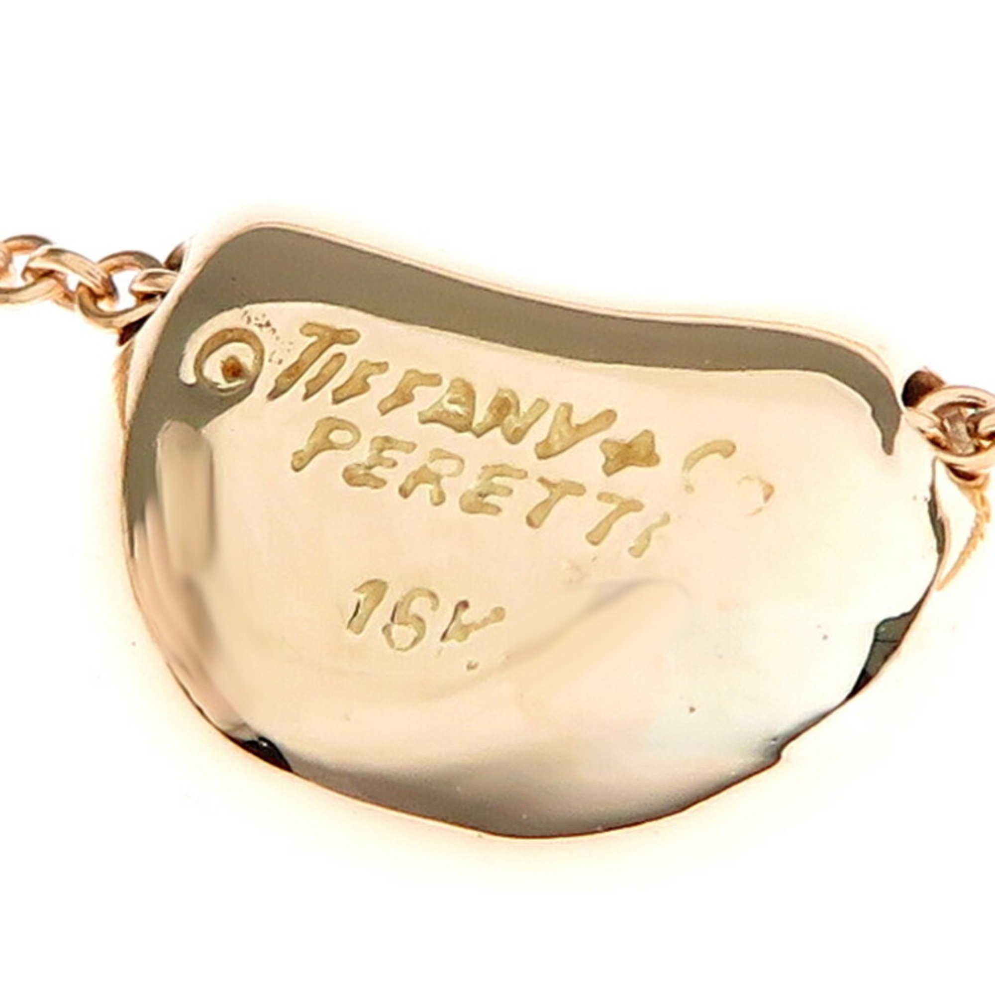 Tiffany 750YG Bean Women's Necklace 750 Yellow Gold