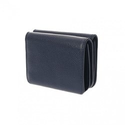 BALENCIAGA Cash Wallet Navy 593813 Unisex Leather Tri-fold