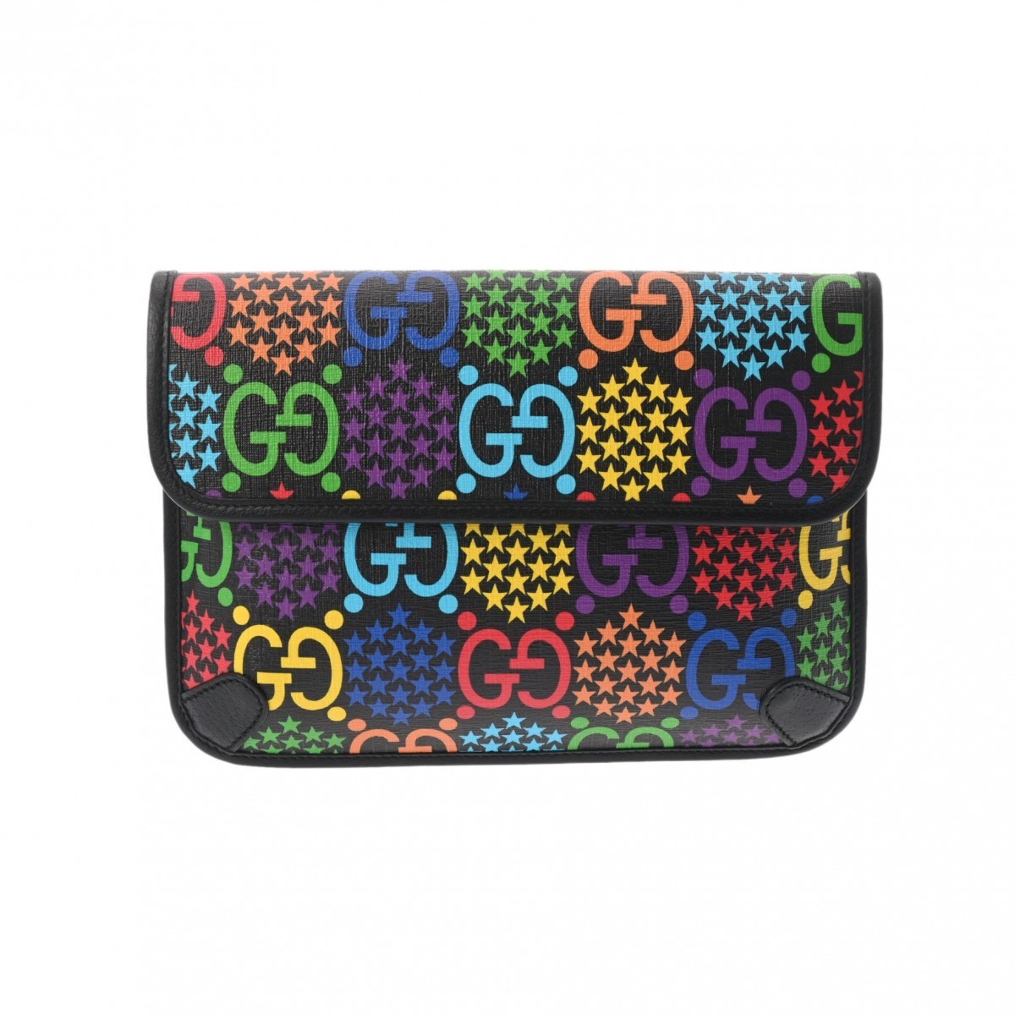 GUCCI GG Psychedelic Waist Bag Multicolor 598113 Unisex PVC