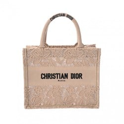 CHRISTIAN DIOR Christian Dior Book Tote Small Beige M1265ZSEL Women's Lace Canvas Handbag