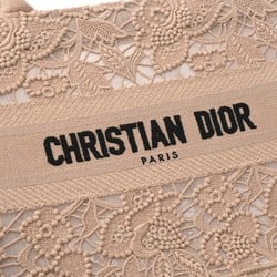 CHRISTIAN DIOR Christian Dior Book Tote Small Beige M1265ZSEL Women's Lace Canvas Handbag