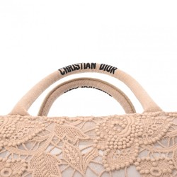 CHRISTIAN DIOR Christian Dior Book Tote Small Beige M1265ZSEL Women's Lace Canvas Handbag