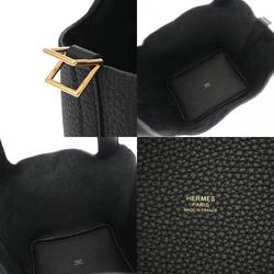 HERMES Picotin Lock PM Black W Stamp (around 2024) Women's Taurillon Clemence Handbag