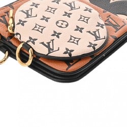 LOUIS VUITTON Monogram Empreinte Pochette Trio LV Crafty Black/Brown/Beige M69516 Women's Leather Pouch