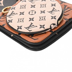 LOUIS VUITTON Monogram Empreinte Pochette Trio LV Crafty Black/Brown/Beige M69516 Women's Leather Pouch