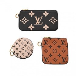 LOUIS VUITTON Monogram Empreinte Pochette Trio LV Crafty Black/Brown/Beige M69516 Women's Leather Pouch