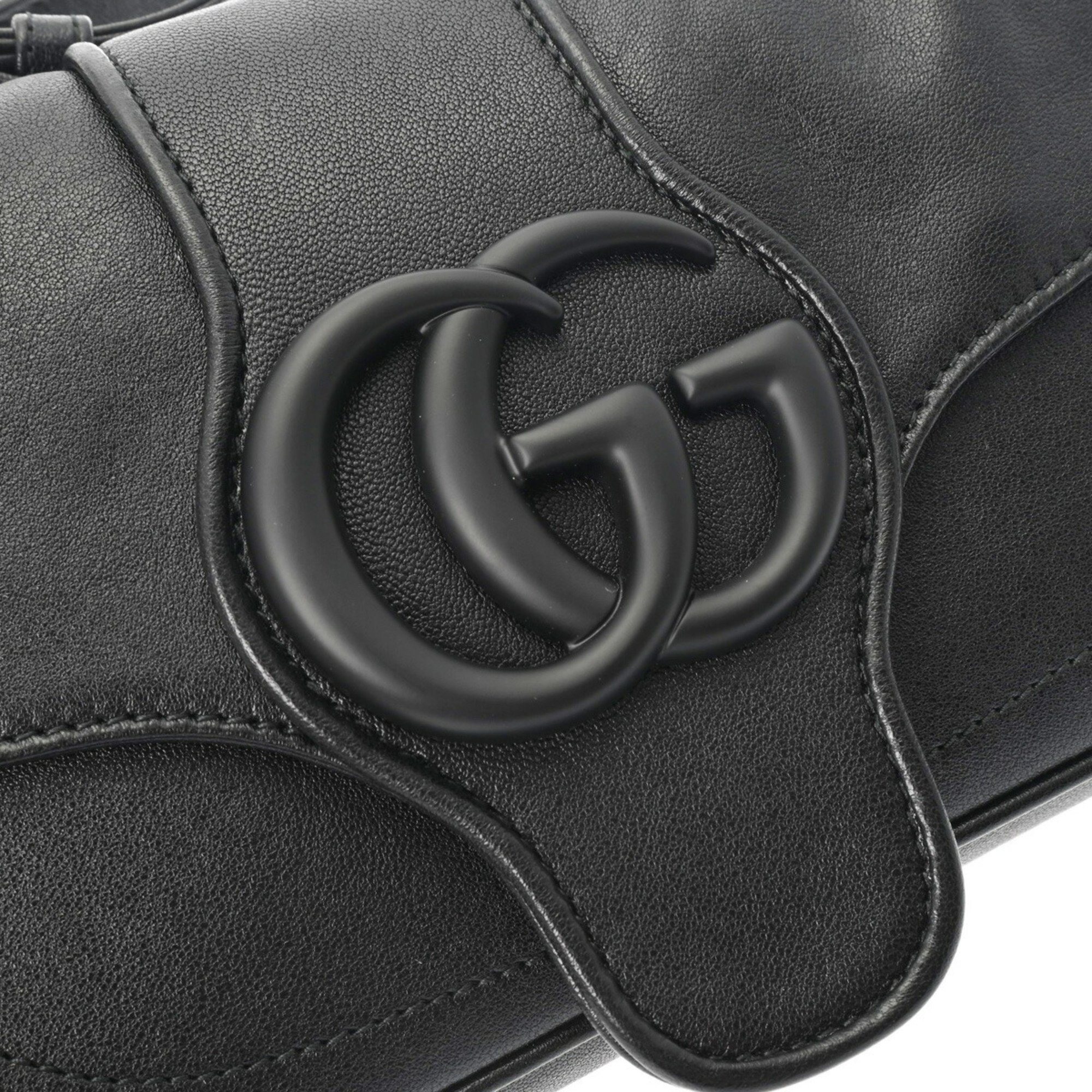 GUCCI Aphrodite Shoulder Black 767226 Women's Calfskin Bag