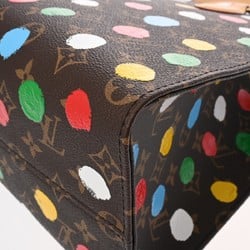 LOUIS VUITTON Louis Vuitton Monogram On the Go MM Yayoi Kusama Collaboration Brown/Multicolor M46379 Women's Canvas Handbag