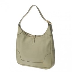 HERMES Trim 35 Light Green E Stamp (around 2001) Women's Taurillon Clemence Bag