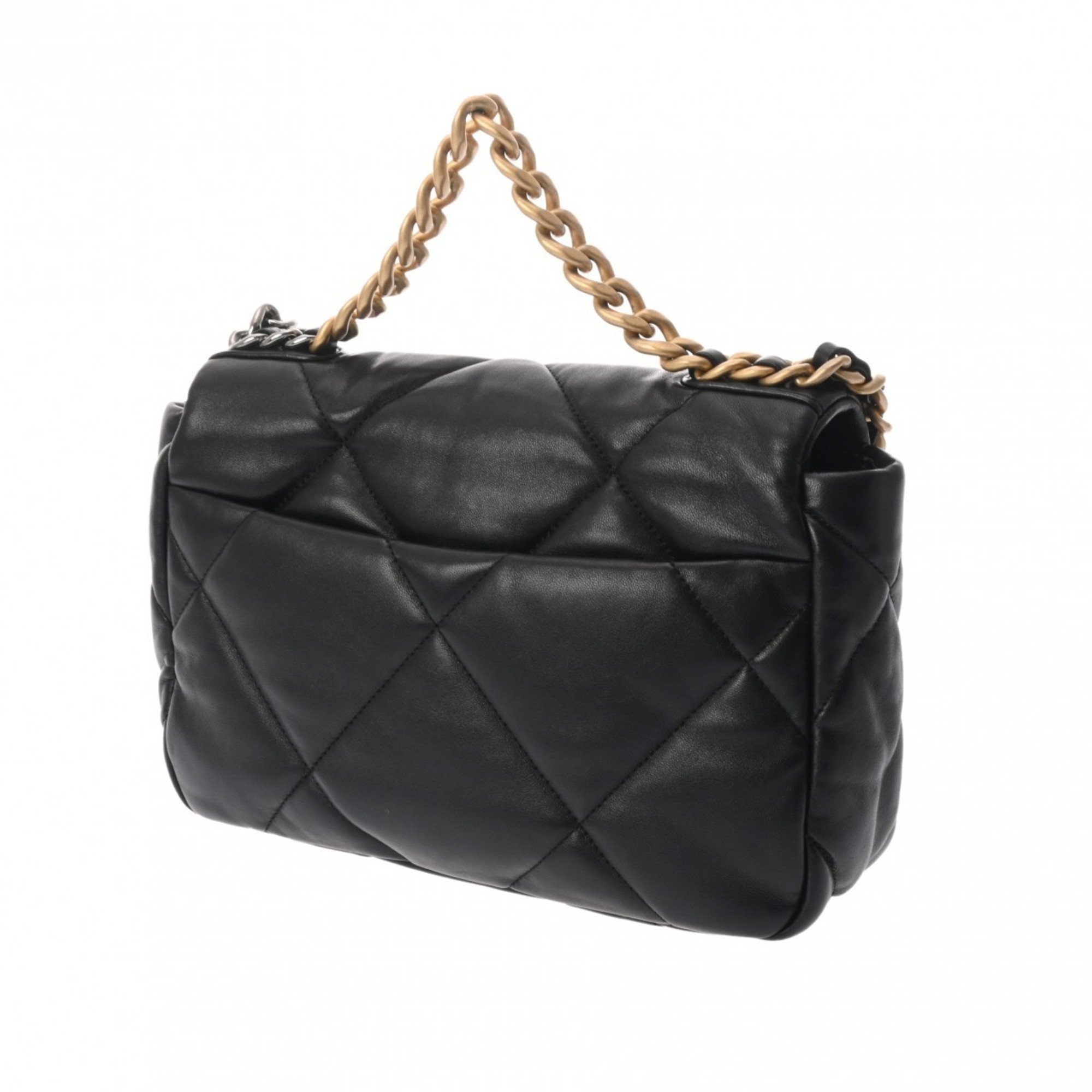 CHANEL Chanel 19 Chain Shoulder Black AS1160 Women's Lambskin Bag