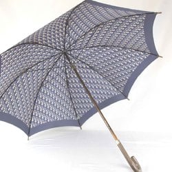 Christian Dior Trotter Umbrella Wood/Nylon Navy Women's