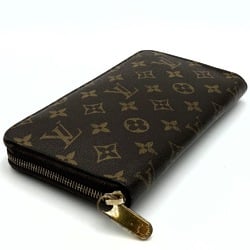 LOUIS VUITTON Louis Vuitton Zippy Organizer Round Long Wallet Monogram Canvas Brown M60002 Men's Women's