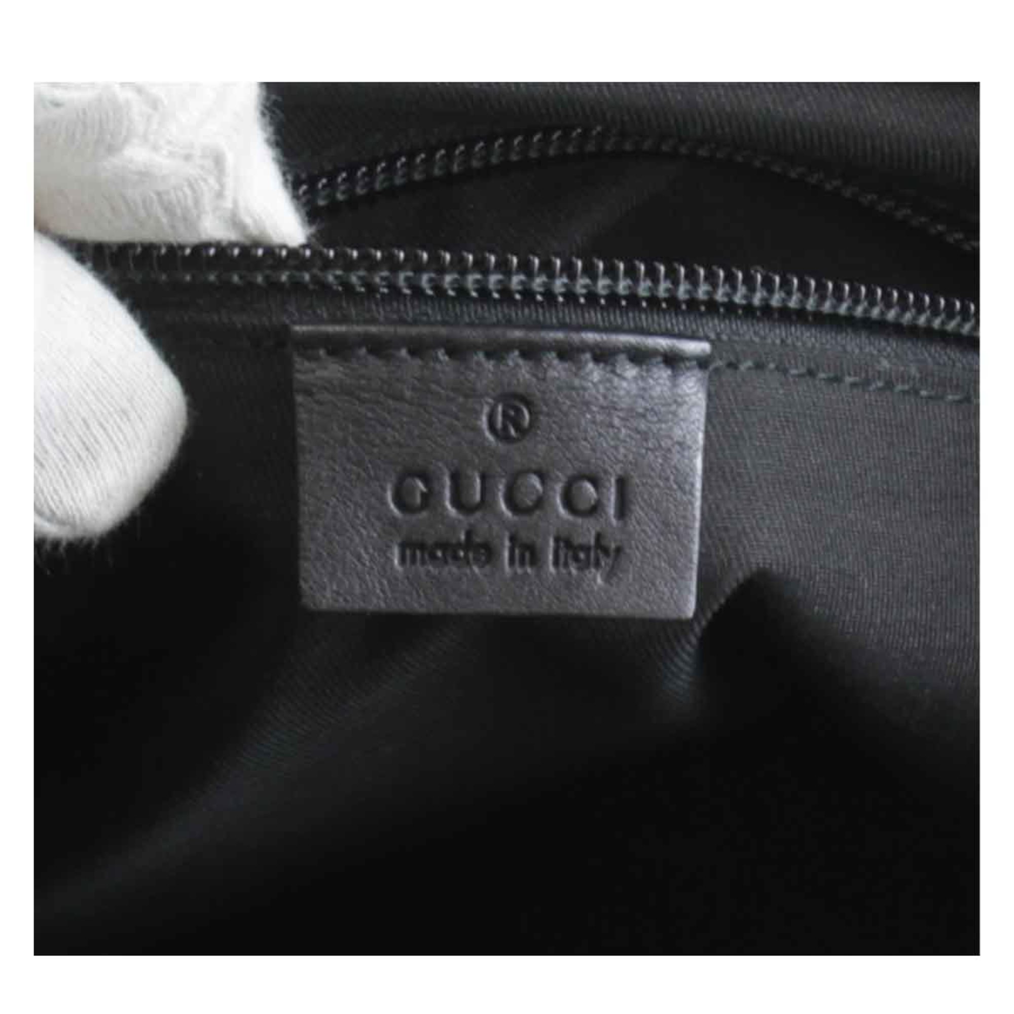 GUCCI 145857 002123 Shoulder Bag GG Crystal Black Women's