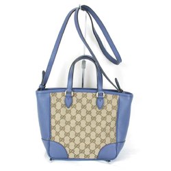 GUCCI 449241 498879 Handbag GG Canvas Blue Women's