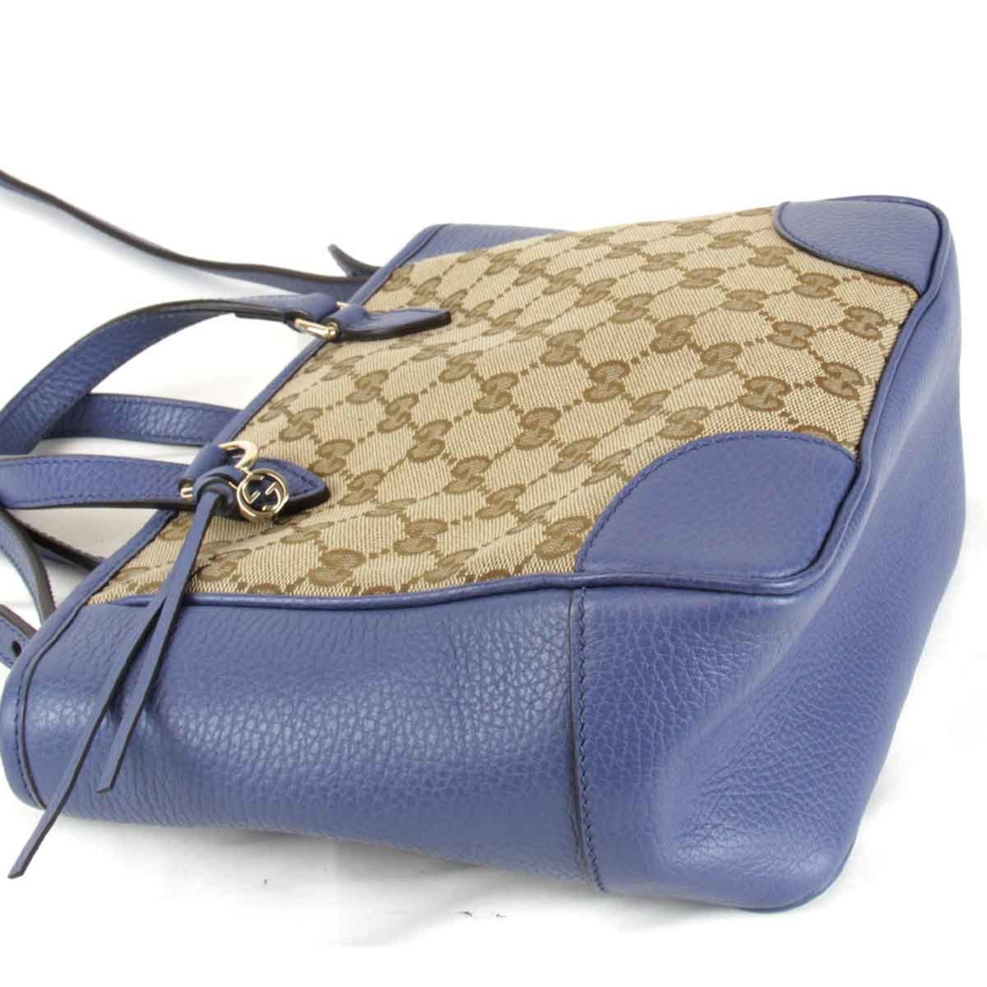 GUCCI 449241 498879 Handbag GG Canvas Blue Women's