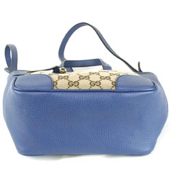 GUCCI 449241 498879 Handbag GG Canvas Blue Women's