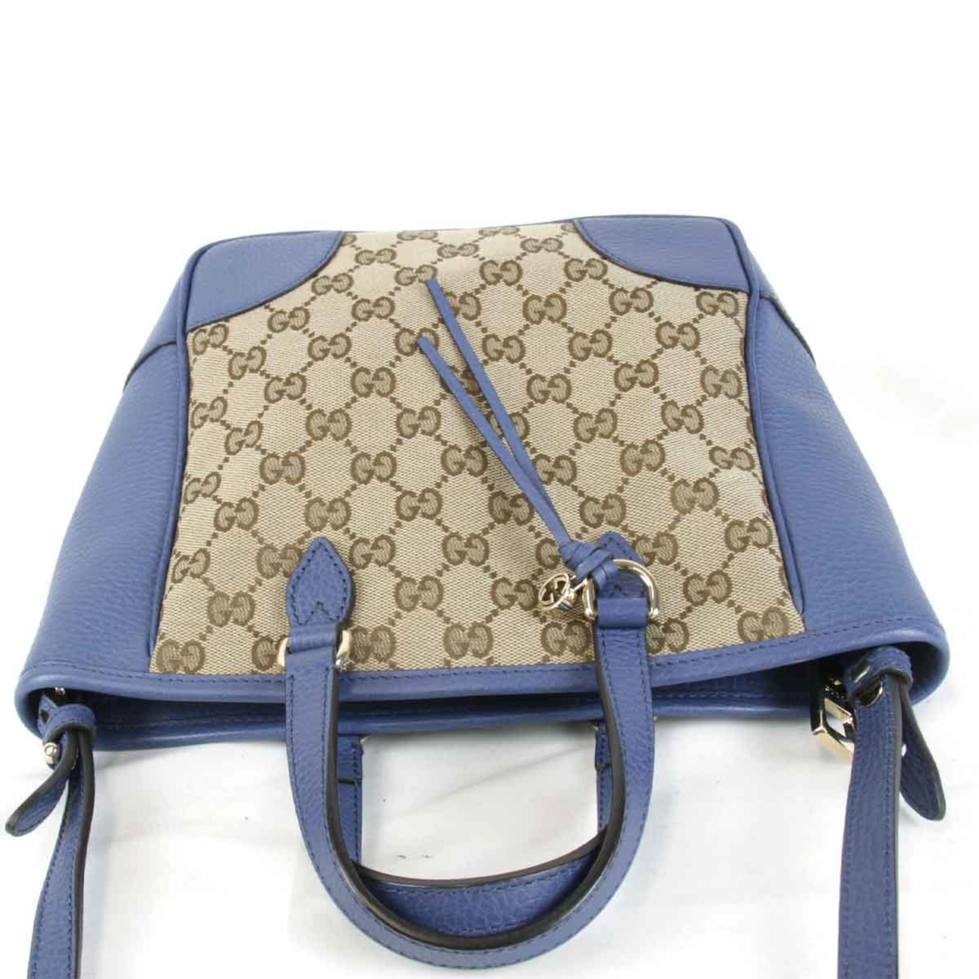 GUCCI 449241 498879 Handbag GG Canvas Blue Women's