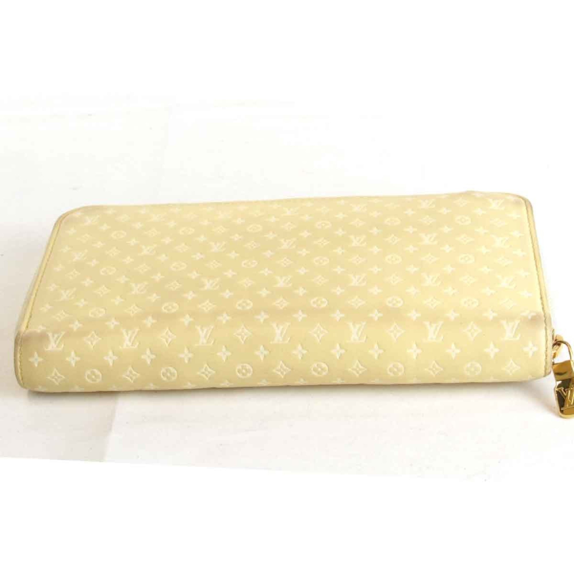 LOUIS VUITTON Nano Monogram Zippy Wallet M82229 Long Leather Yellow Women's