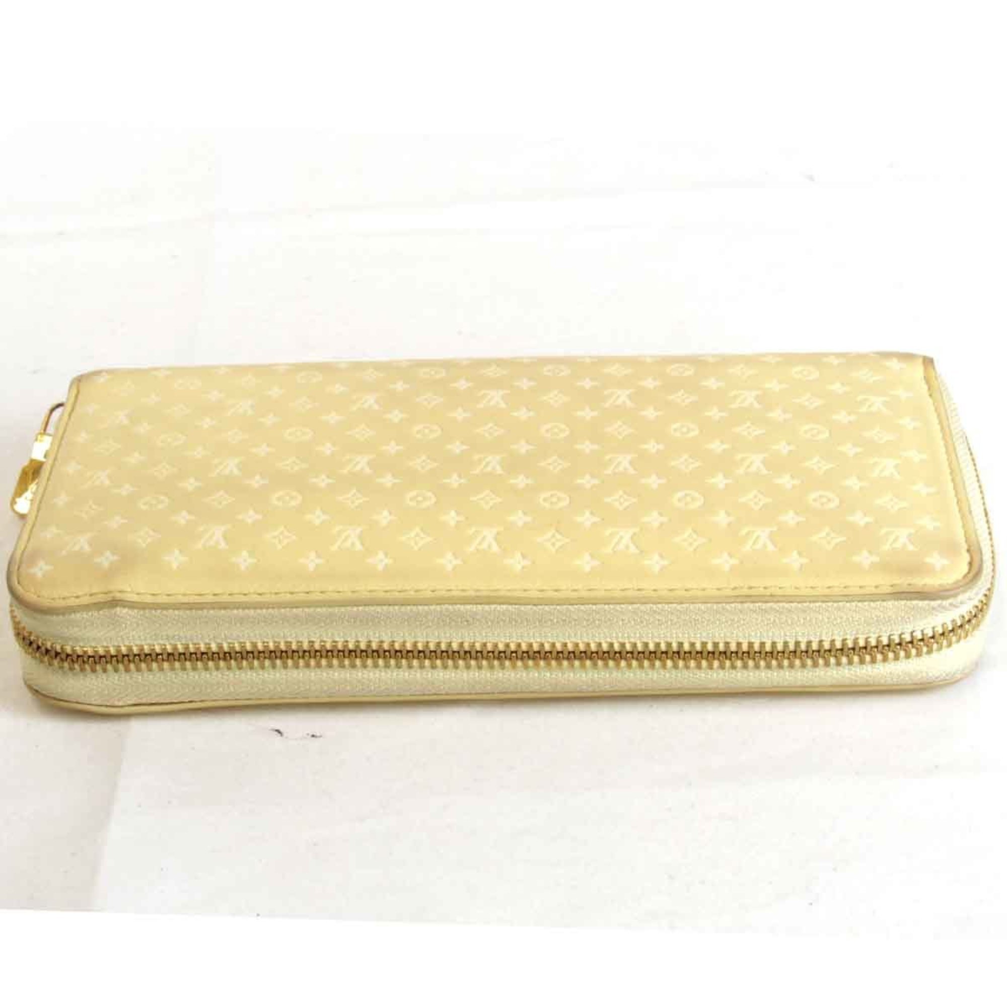 LOUIS VUITTON Nano Monogram Zippy Wallet M82229 Long Leather Yellow Women's