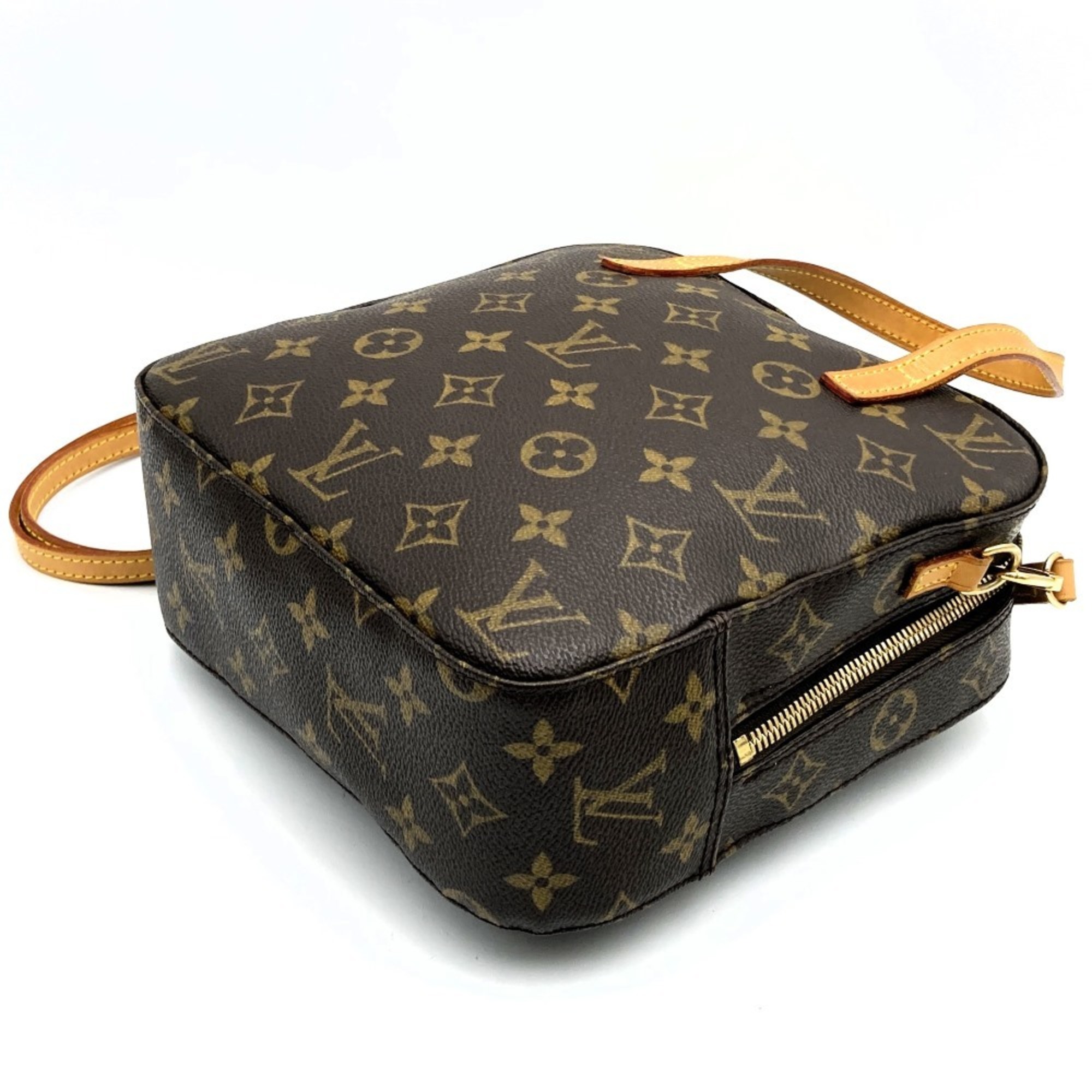 LOUIS VUITTON Spontini Shoulder Bag Monogram Canvas Brown M47500 Women's