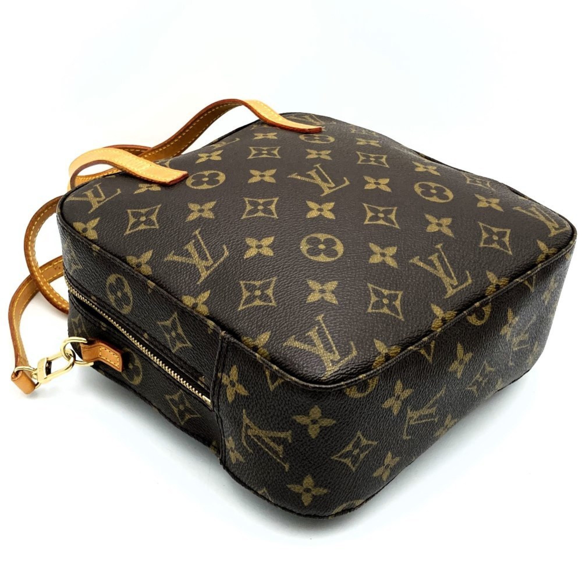 LOUIS VUITTON Spontini Shoulder Bag Monogram Canvas Brown M47500 Women's