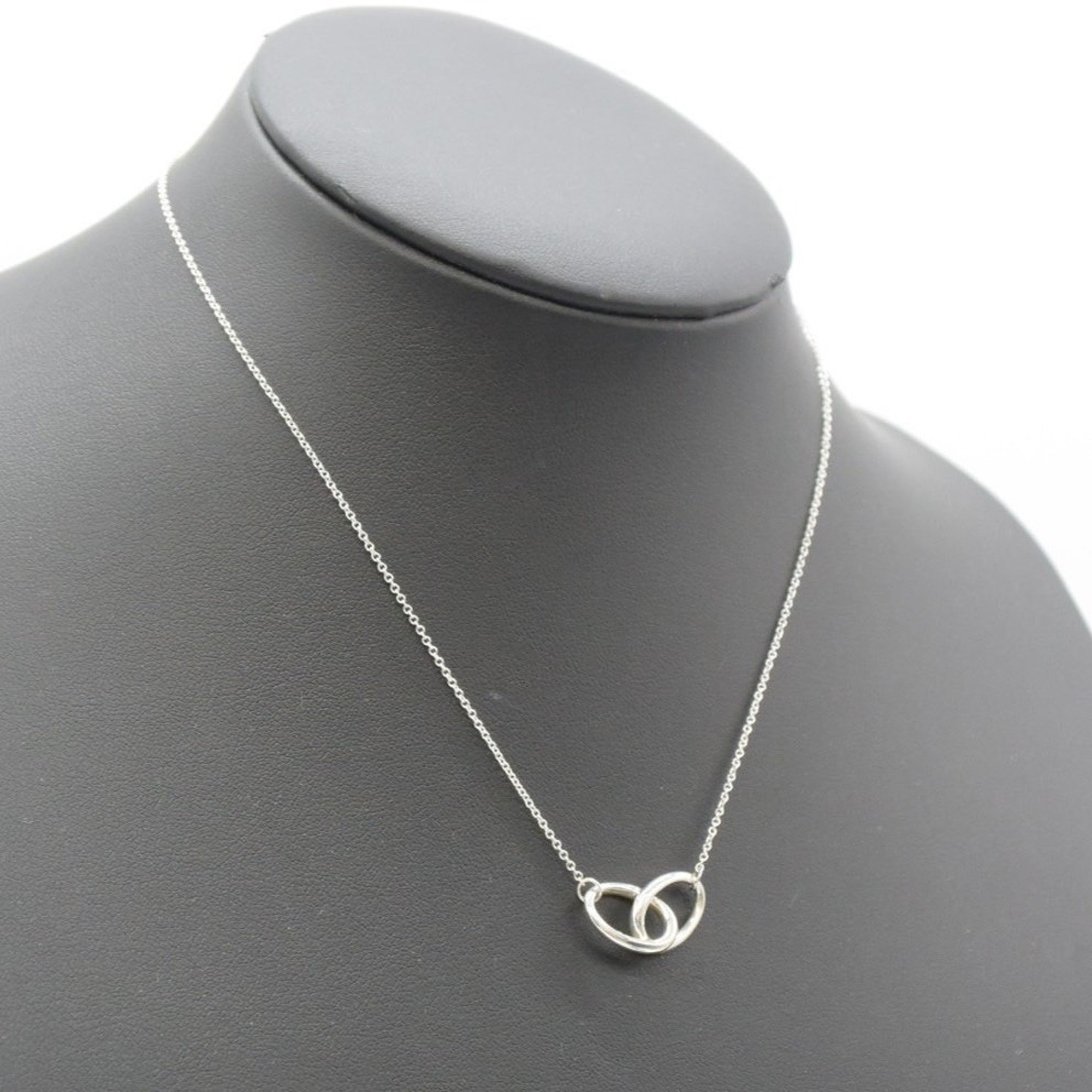 Tiffany & Co. Elsa Peretti Double Loop Necklace, 925 Silver, 2.8g, Women's