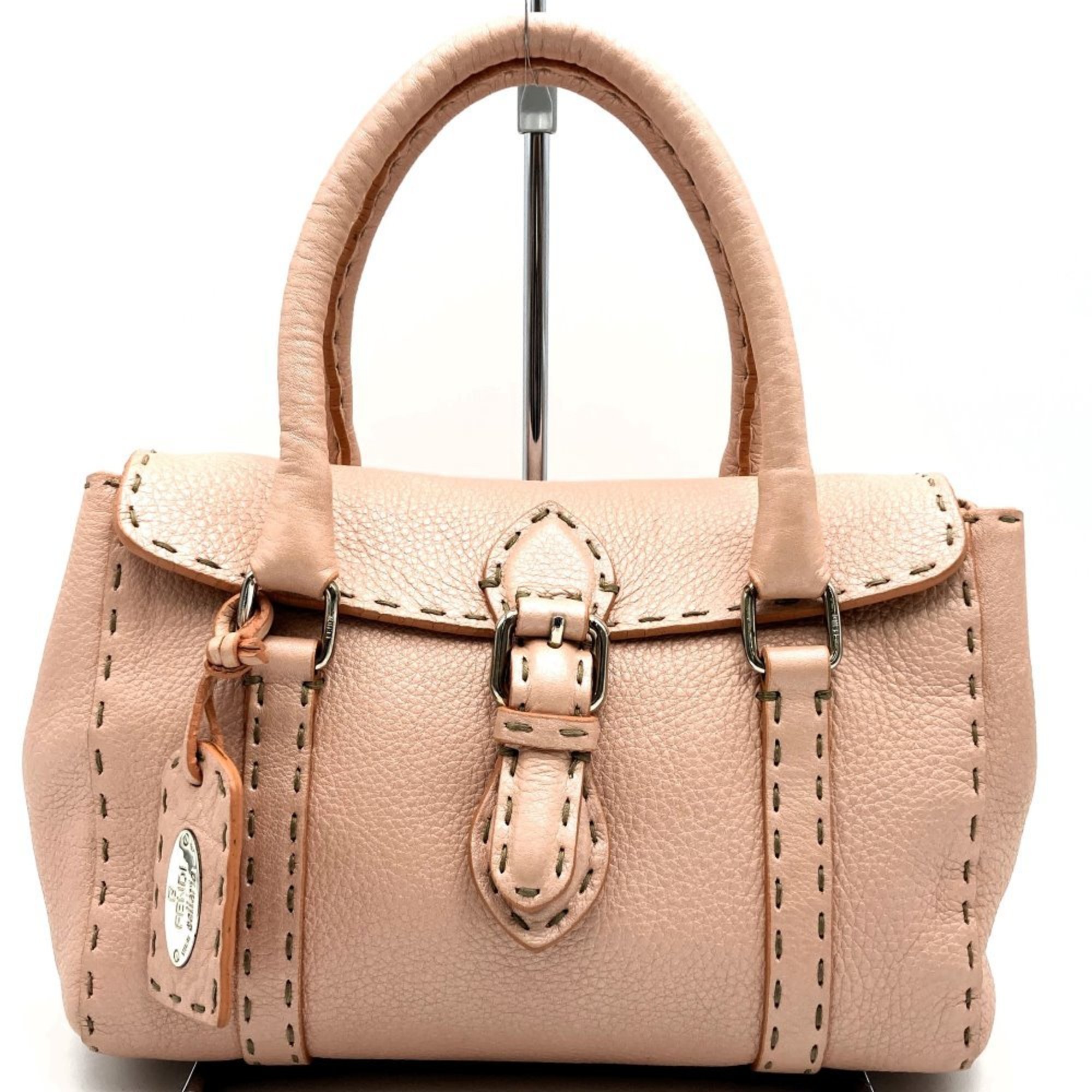 FENDI Linda Selleria handbag leather pink ladies