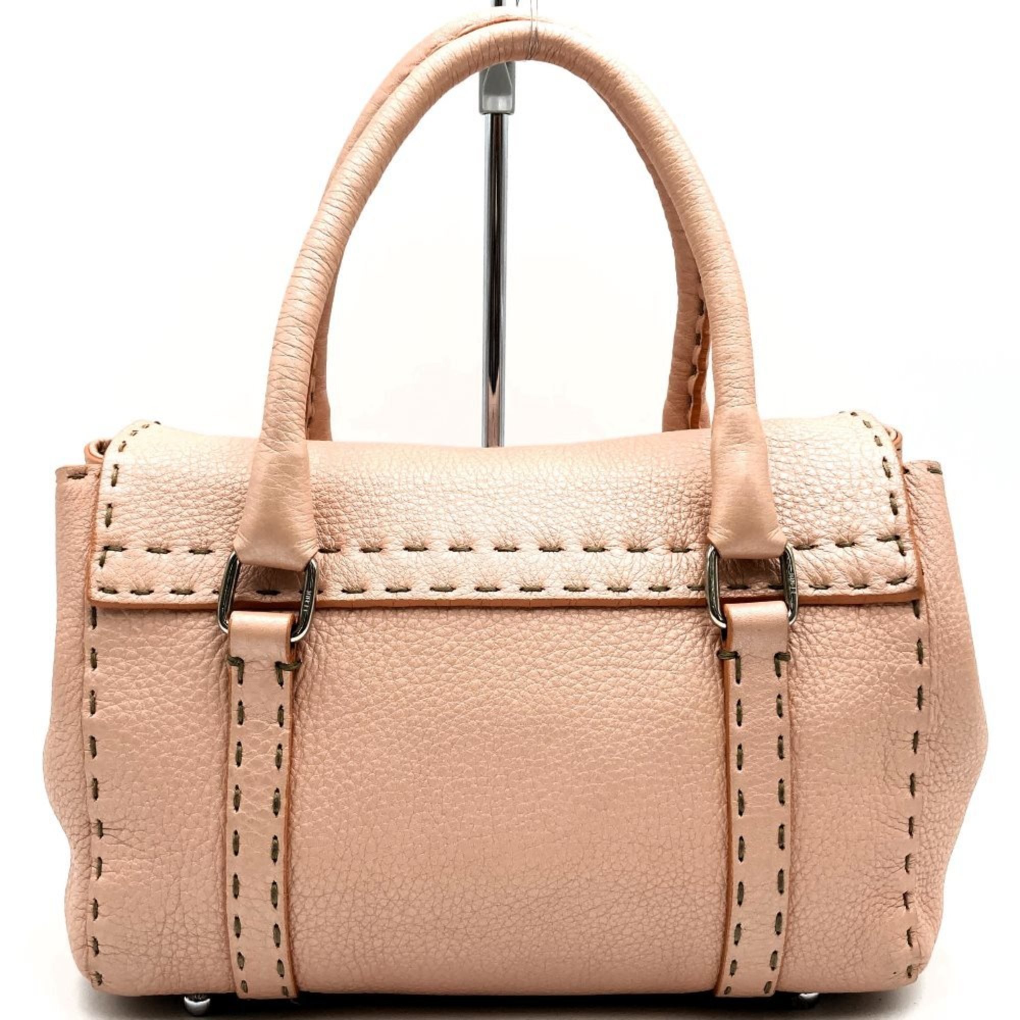 FENDI Linda Selleria handbag leather pink ladies