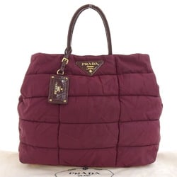 PRADA Crispy Handbag BN1596 Bordeaux Quilted