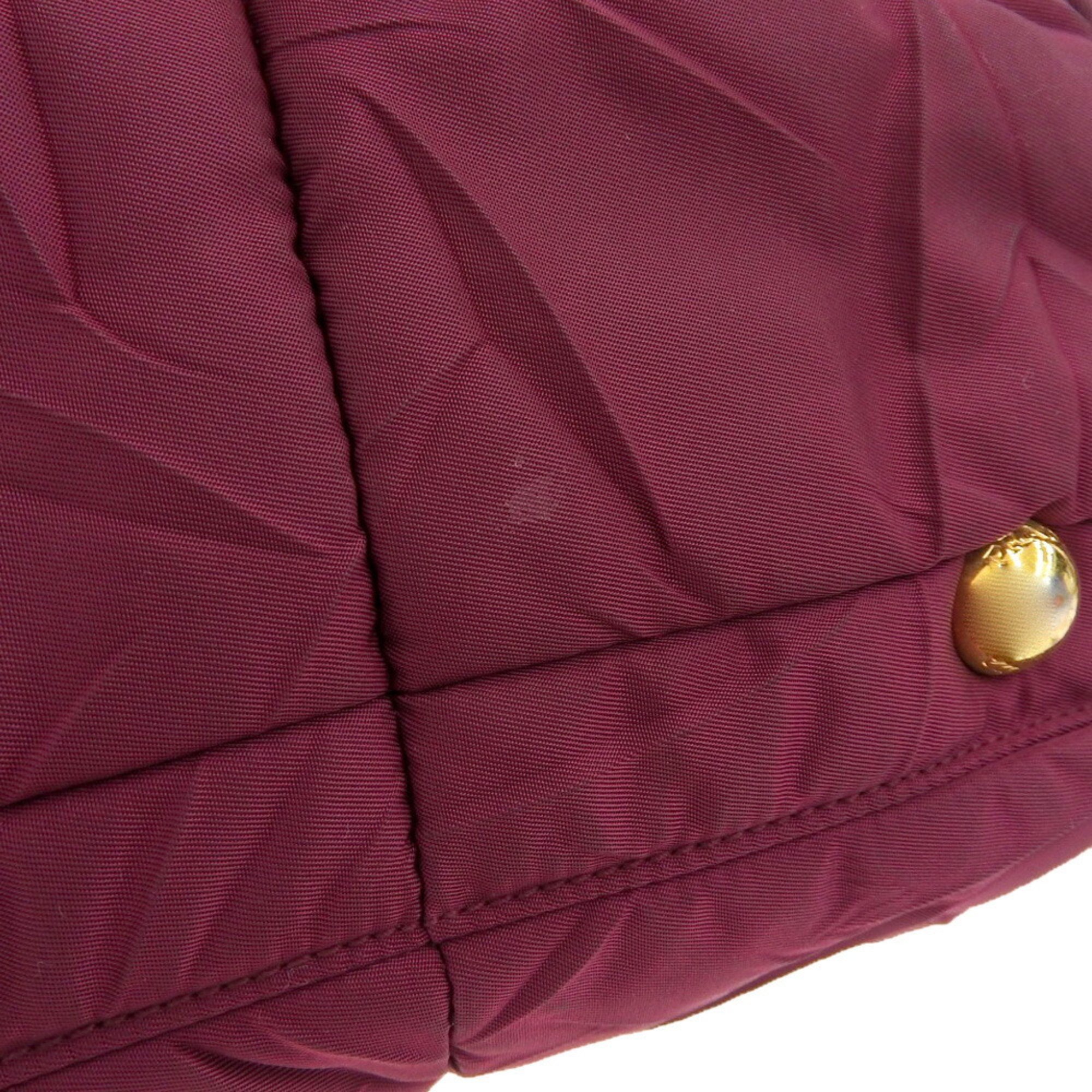 PRADA Crispy Handbag BN1596 Bordeaux Quilted