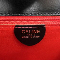 CELINE Handbag Leather Black Circle Semicircle