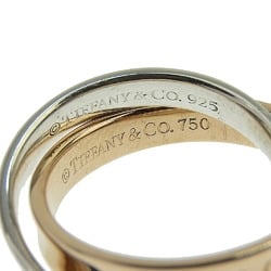 Tiffany & Co. 1837 Interlocking Circle Ring, 2 Rows, K18PG, SV925, Size 8.5