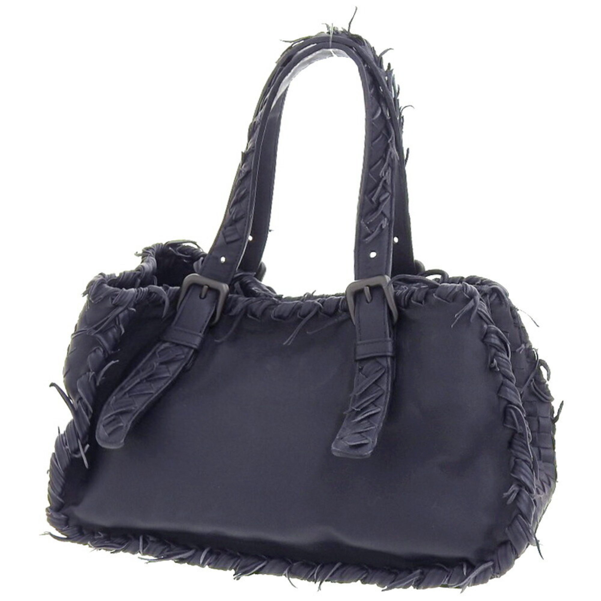 BOTTEGA VENETA Intrecciato Handbag 271930 Leather Navy