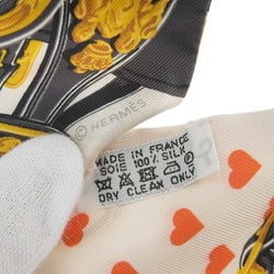 Hermes HERMES Twilly Brid de Gala Love Heart Scarf Muffler Silk Off-White Multicolor