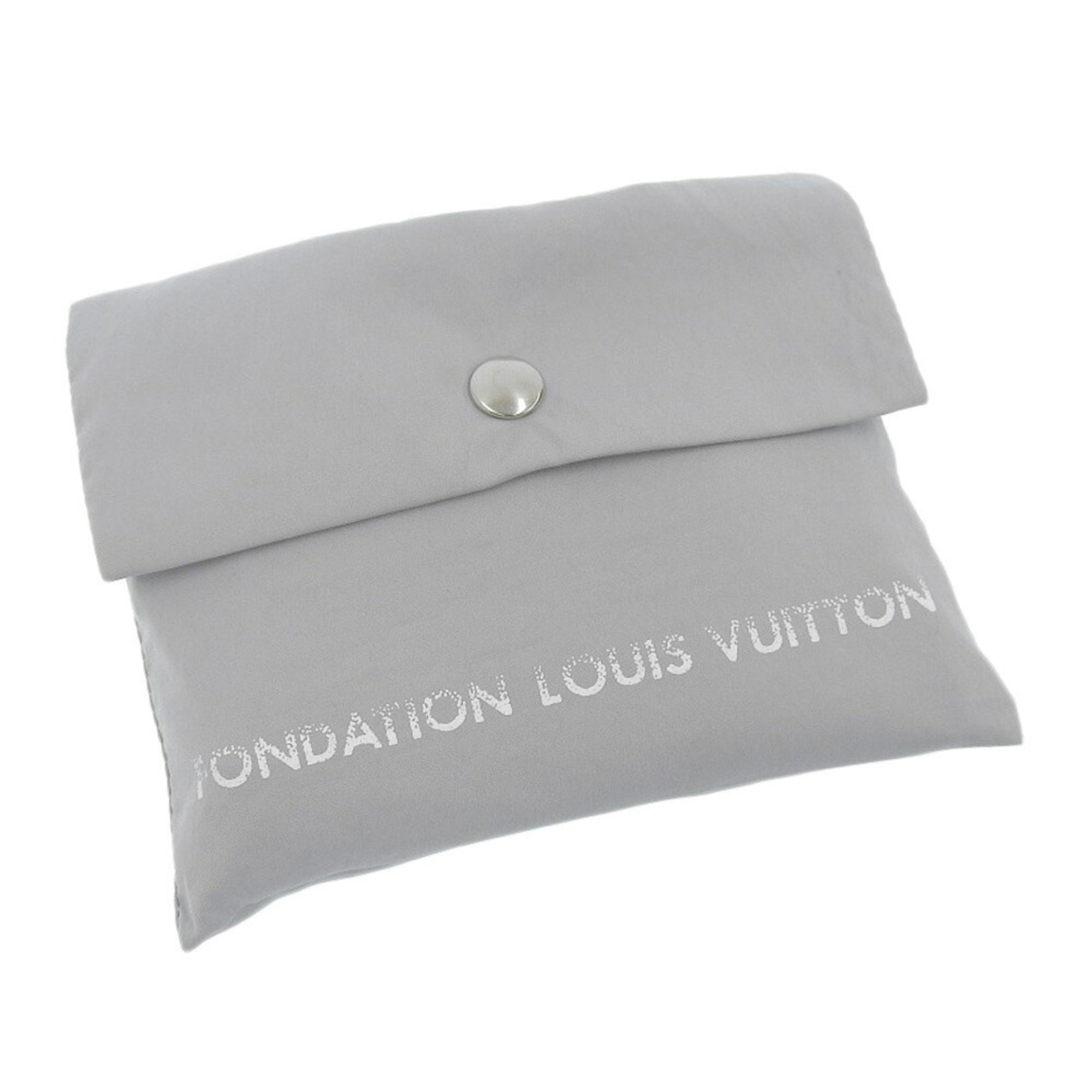 Louis Vuitton LOUIS VUITTON Fondation Eco Bag Handbag Nylon Gray White