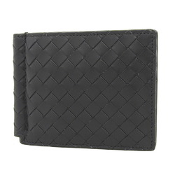 BOTTEGA VENETA Intrecciato Money Clip 123180 Bi-fold Wallet Leather Black