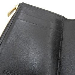 BOTTEGA VENETA Maxi Intrecciato Tri-fold Wallet 651372 Leather Black