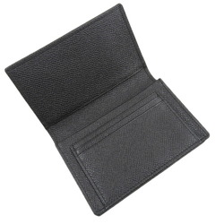 BVLGARI Business Card Holder 20361 Leather Black