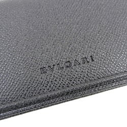 BVLGARI Business Card Holder 20361 Leather Black