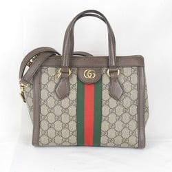 GUCCI Bag 547551 520981 Shoulder GG Supreme Canvas Ophidia Brown Women's