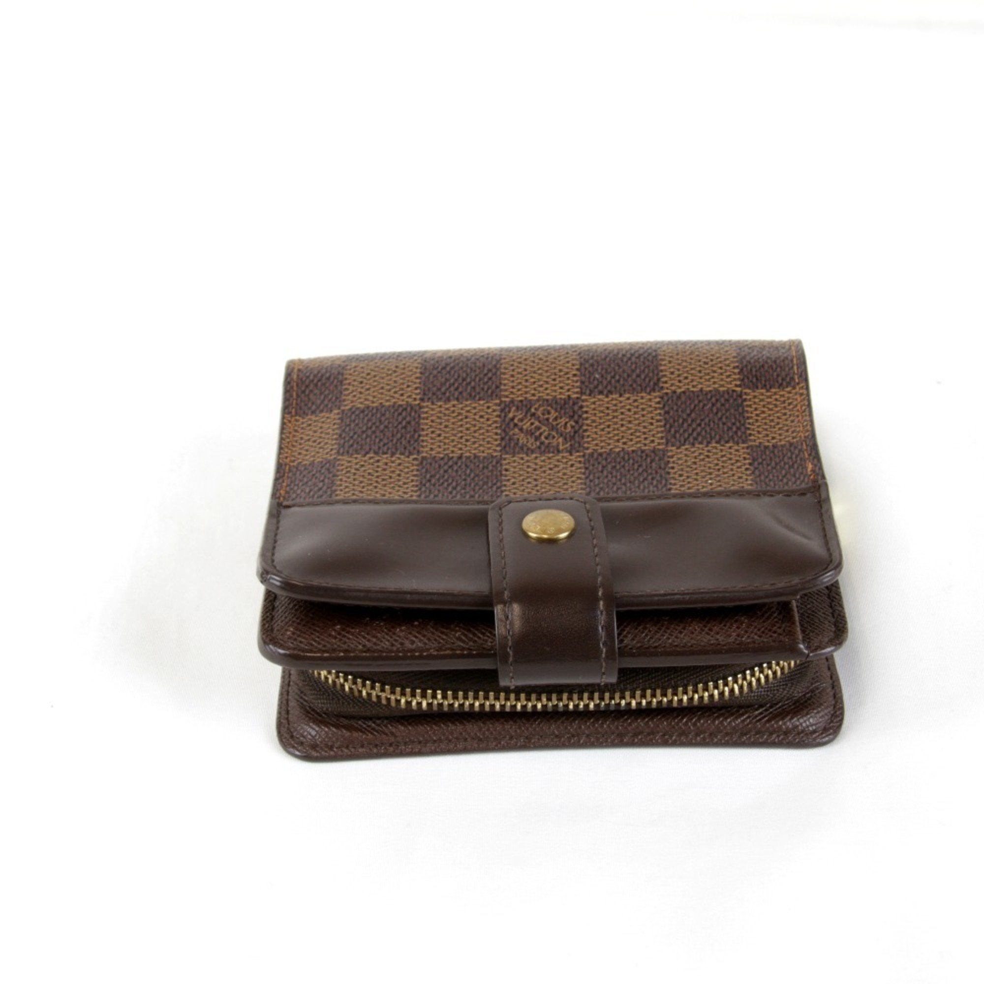 LOUIS VUITTON Louis Vuitton Ebene N61668 Wallet Damier Canvas Brown Women's