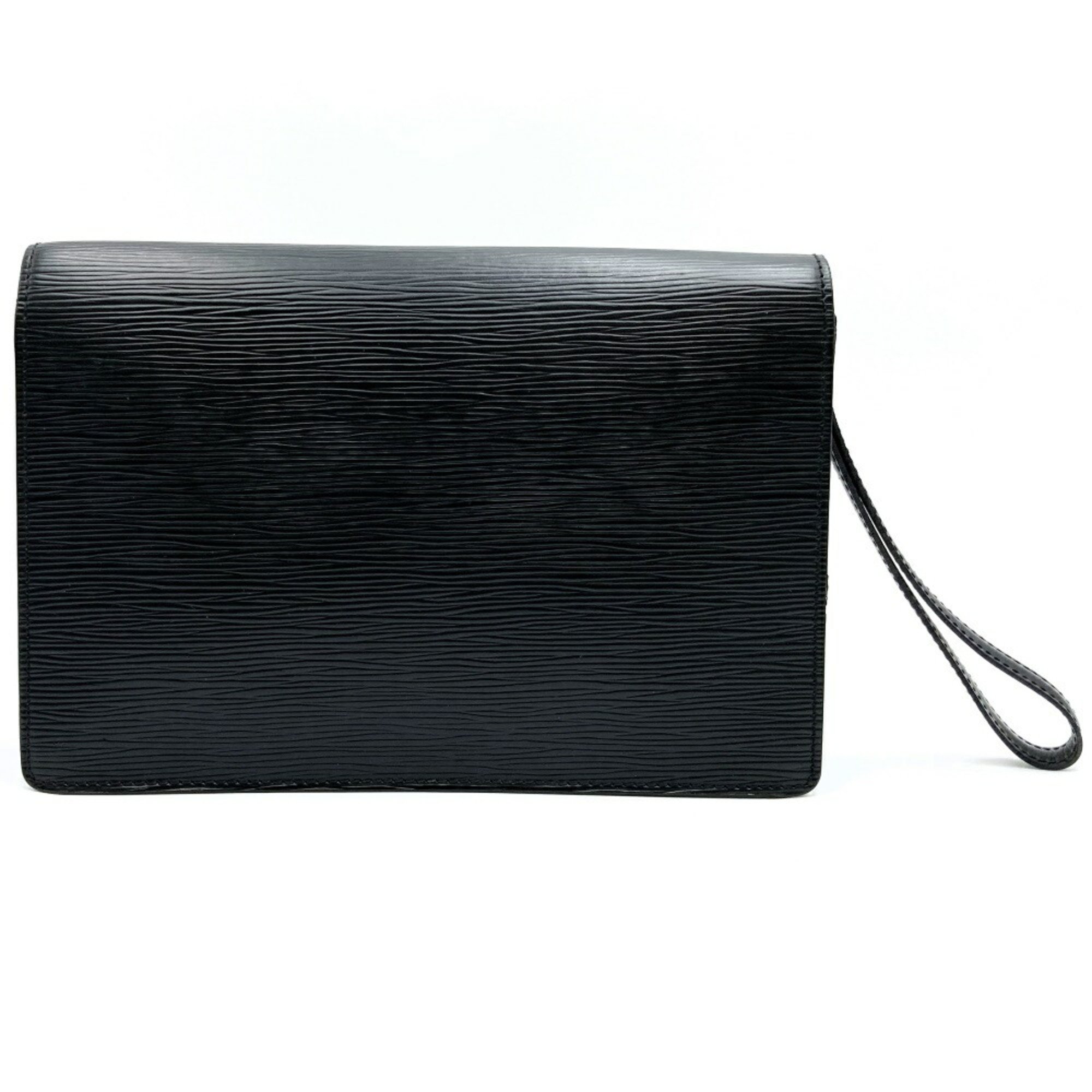 LOUIS VUITTON Louis Vuitton Pochette Serie Dragonne Clutch Bag Epi Leather Noir Black M52612 Women's