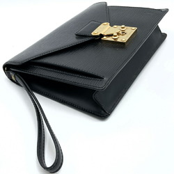 LOUIS VUITTON Louis Vuitton Pochette Serie Dragonne Clutch Bag Epi Leather Noir Black M52612 Women's