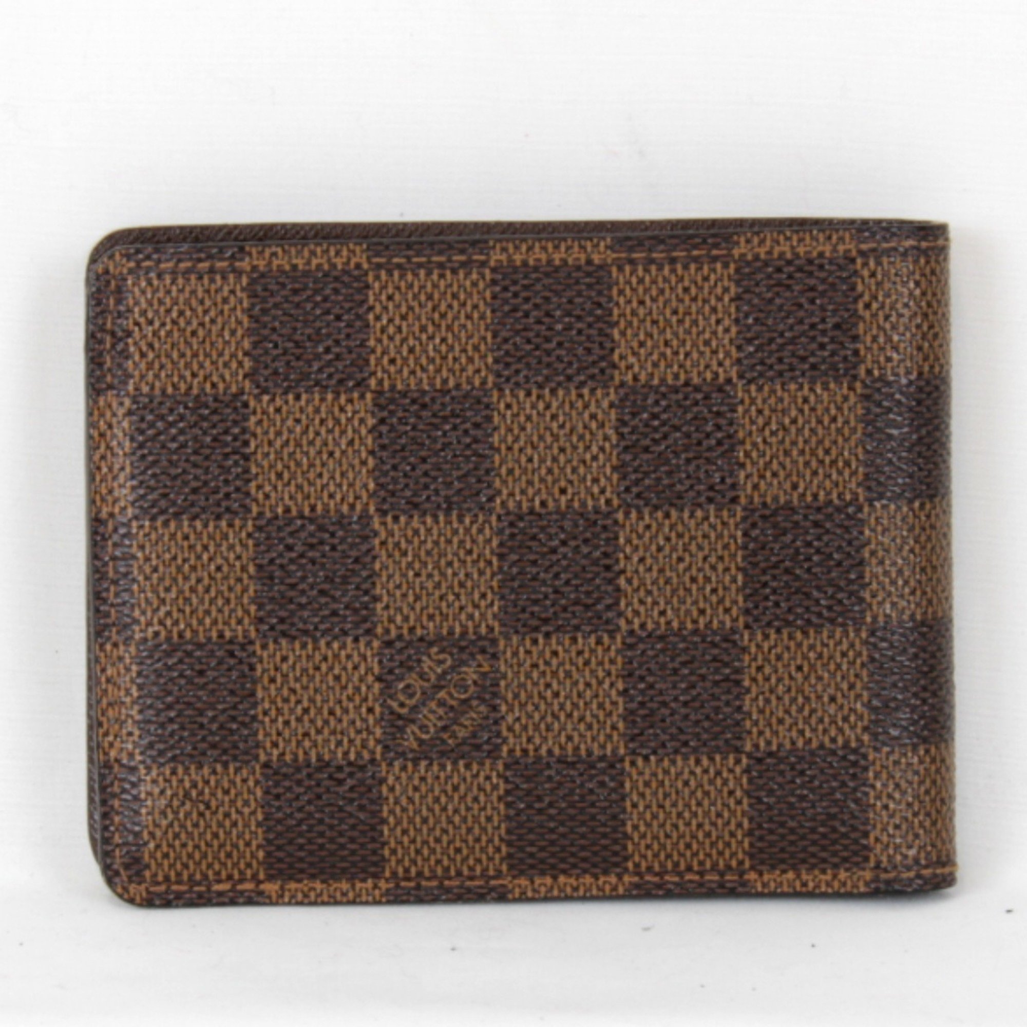 LOUIS VUITTON Louis Vuitton Portefeuille Multiple N60895 Bi-fold Wallet Damier Canvas Brown Women's